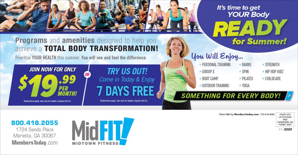 health club summer ad