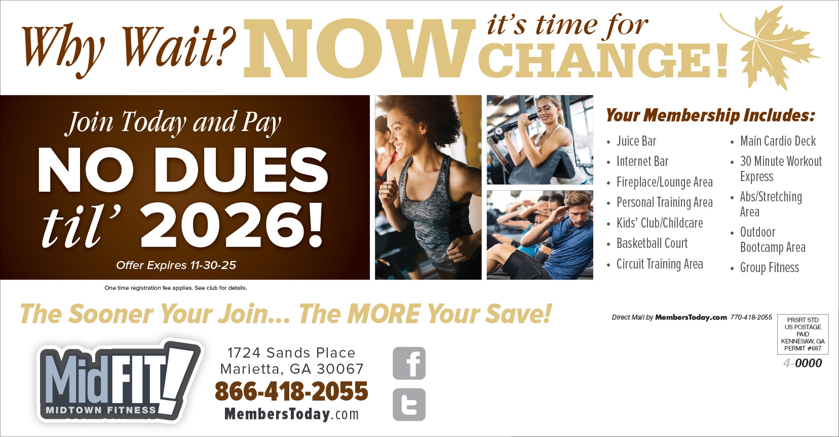 fall direct mail postcard