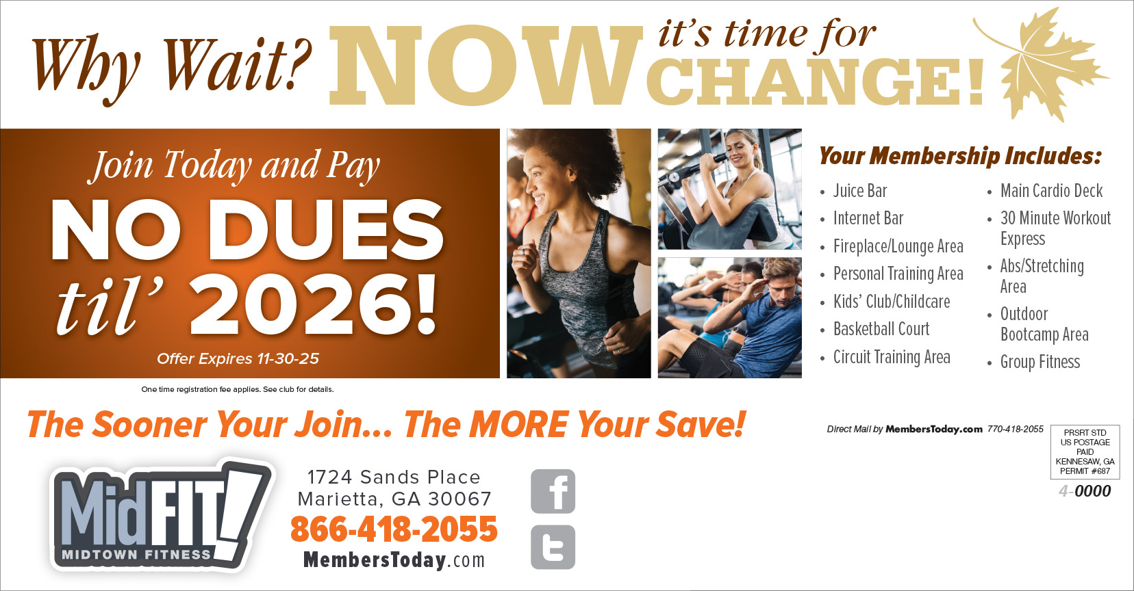 fall direct mail postcard