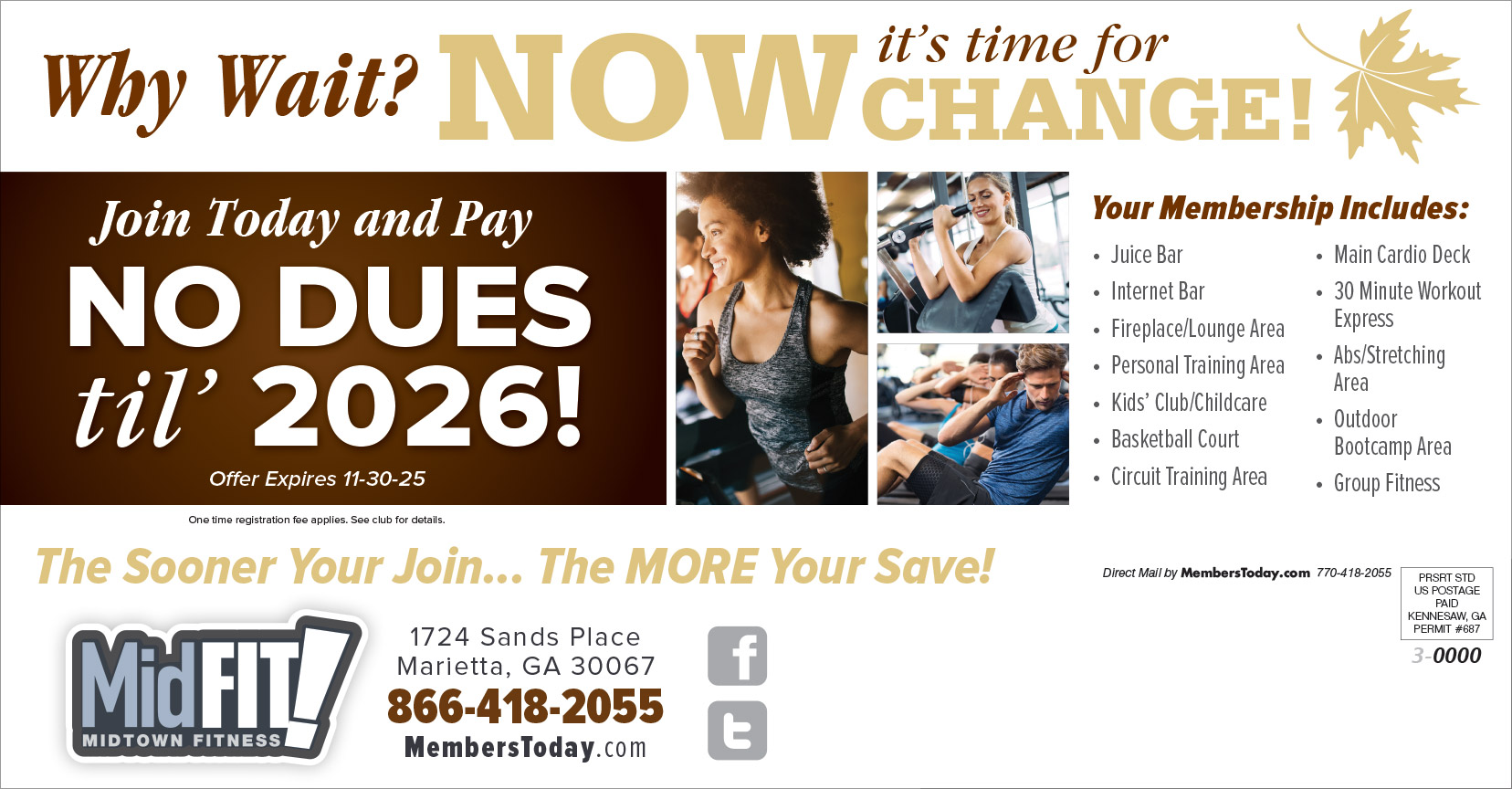 fall direct mail postcard