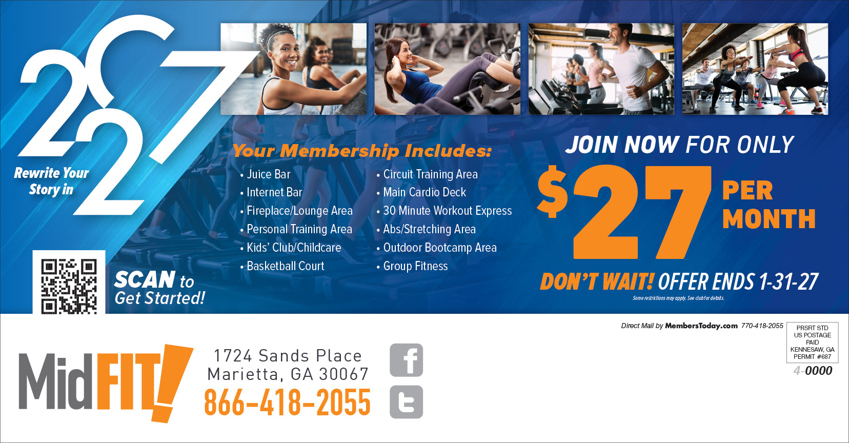 New Year 2027 Direct mail promo