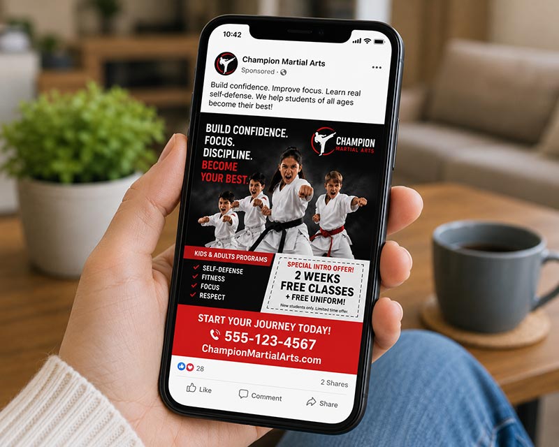 martial arts digital ad