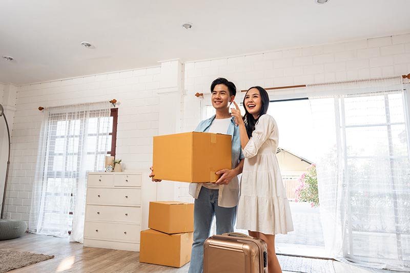 new movers with boxes